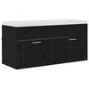 vidaXL Mueble de Cuarto de Ba&ntilde;o Roble Negro 100 x 38,5 x 46 cm