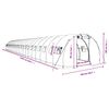 vidaXL Invernadero con estructura de acero verde 66 m&sup2; 22x3x2 m