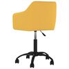 vidaXL Silla de comedor giratoria de terciopelo amarillo