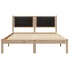 vidaXL Estructura de cama Negro 140 x 200 cm Madera de pino macizo