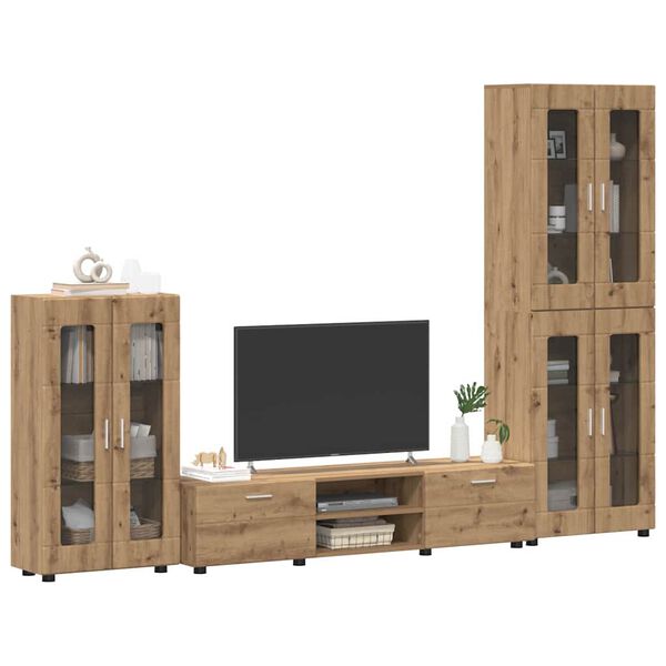 vidaXL Conjunto de mueble de TV con caj&oacute;n FLORIN Roble artesanal