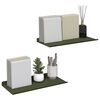 vidaXL Estante flotante 2 pcs Verde Oliva 40 x 18 x 2,5 cm Acero