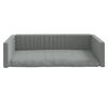 vidaXL Cama de maletero coche para perros aspecto lino gris 90x60 cm