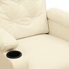 vidaXL Sill&oacute;n de masaje de cuero sint&eacute;tico crema