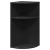 vidaXL Mesa Auxiliar Negro 29,6 x 29,6 x 60 cm Madera de ingenier&iacute;a