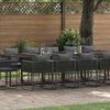 vidaXL Conjunto de Comedor de Jard&iacute;n 15 pcs Negro Acero