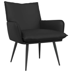 vidaXL Sill&oacute;n Negro Cuero sint&eacute;tico