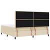 vidaXL Cama tipo Box Spring con colch&oacute;n Crema 200 x 200 cm tela