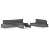 vidaXL Juego de muebles de jard&iacute;n 6 piezas rat&aacute;n sint&eacute;tico gris