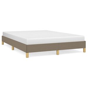 vidaXL Cama sin colch&oacute;n tela gris taupe 160x200 cm
