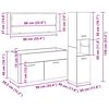 vidaXL Juego de muebles de ba&ntilde;o 3 pcs Roble Negro Madera de ingenier&iacute;a