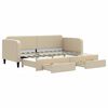 vidaXL Sof&aacute; cama nido con cajones tela color crema 80x200 cm
