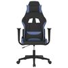 vidaXL Silla gaming tela negro y azul