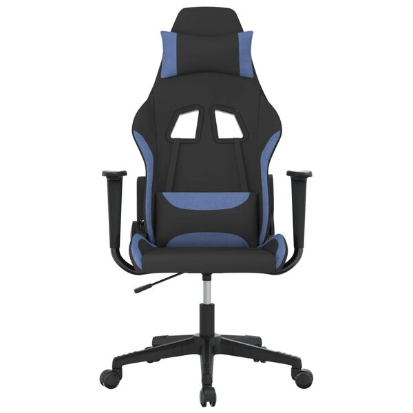 vidaXL Silla gaming tela negro y azul