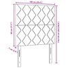 vidaXL Cabecero Taup&eacute; 100 cm tela