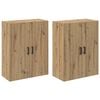 vidaXL Armario de pared 2 uds. Roble artisan 69,5 x 34 x 90 cm