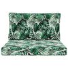 vidaXL Coj&iacute;n para sof&aacute; de exterior 2 pcs Patr&oacute;n de hoja Poli&eacute;ster