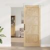 vidaXL Puerta Corredera Marr&oacute;n 86 x 211 cm Madera de pino macizo