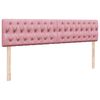vidaXL Estructura de cama otomana colchones terciopelo rosa 180x200cm