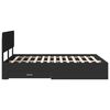 vidaXL Estructura de cama Negro 140 x 190 cm Madera de ingenier&iacute;a
