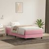 vidaXL Cama box spring con colch&oacute;n terciopelo rosa 100x220 cm