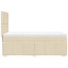 vidaXL Cama box spring con colch&oacute;n tela color crema 90x200 cm