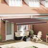 vidaXL Toldo retr&aacute;ctil manual marr&oacute;n 400x300 cm