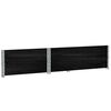vidaXL Collares de palets 2 uds madera maciza de pino negro 120x80 cm