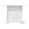 vidaXL Mesa de comedor de madera contrachapada blanco 110x60x75 cm