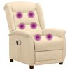 vidaXL Sillón de masaje eléctrico tela color crema