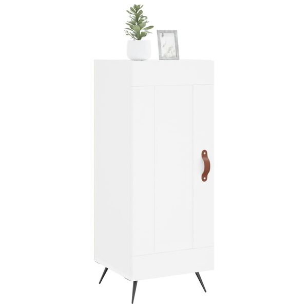 vidaXL Aparador madera de ingenier&iacute;a blanco 34,5x34x90 cm