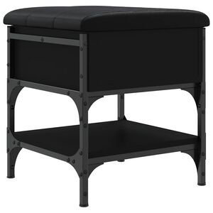 vidaXL Zapatero madera de ingenier&iacute;a negro 42x42x45 cm