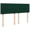 vidaXL Cama box spring con colch&oacute;n terciopelo verde oscuro 140x200 cm