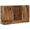 vidaXL Aparador de madera ingenier&iacute;a envejecida negro 120x30,5x70 cm