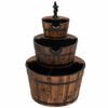 vidaXL Fuente de agua con bomba madera maciza de abeto 60x60x94 cm