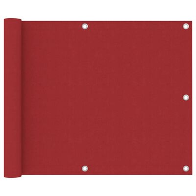 vidaXL Toldo para balcón de tela oxford rojo 75x300 cm
