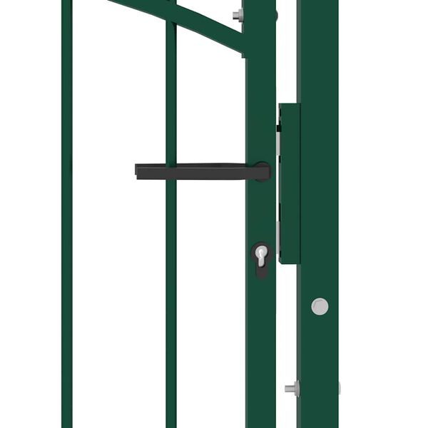 vidaXL Puerta de jard&iacute;n con arco superior acero verde 100x106 cm