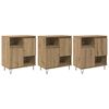 vidaXL Aparador 3 uds. Roble artisan 60 x 35 x 70 cm