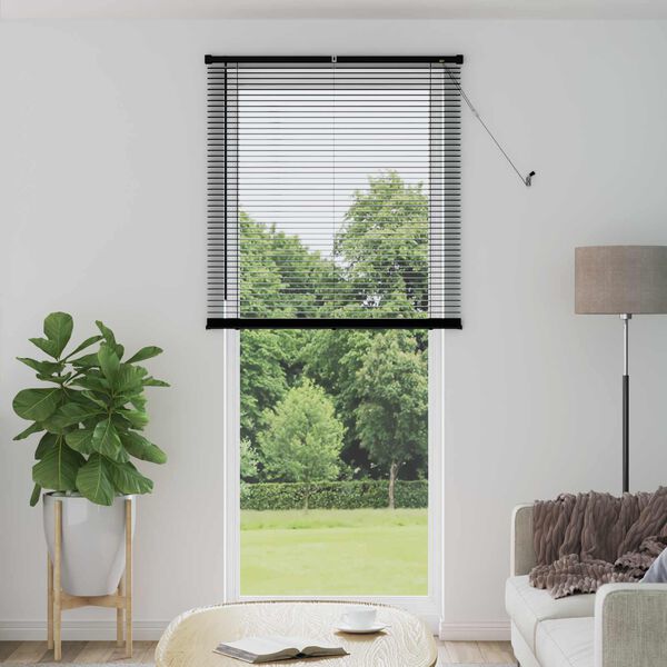vidaXL Persiana Veneciana Manual Ajustable Negro 213 x 100 cm PVC