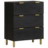 vidaXL Aparador de madera de ingenier&iacute;a negro 60x33x75 cm