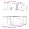 vidaXL Mueble cocina Kalmar roble marr&oacute;n 8 pzas madera contrachapada