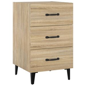vidaXL Mesita de noche madera de ingenier&iacute;a roble Sonoma 40x40x66 cm