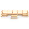 vidaXL Juego de muebles de jardín 8 piezas madera maciza de pino