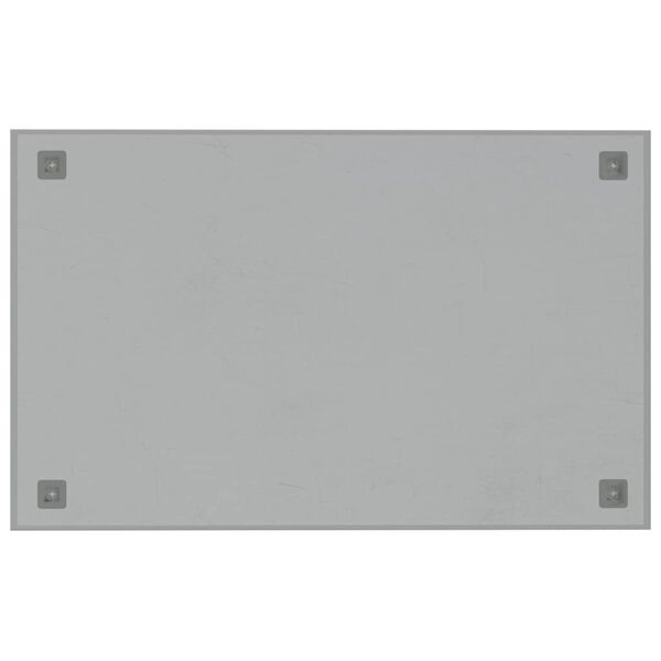 vidaXL Pizarra magn&eacute;tica de pared vidrio templado blanco 80x50 cm