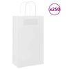 vidaXL Bolsas de papel con asas 250 uds blanca 21x11x36 cm
