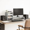 vidaXL Soporte monitor con organizador escritorio madera gris Sonoma