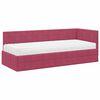 vidaXL Estructura de Cama Esquina con Colch&oacute;n 2 pcs Verde Terciopelo