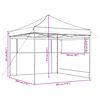 vidaXL Tienda de fiesta plegable Pop-Up con 2 paredes laterales taupe