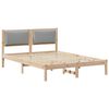 vidaXL Estructura de cama con cabecera Gris Claro 160 x 200 cm