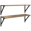 vidaXL Estanter&iacute;as de pared 2 uds. Roble artisan 80 x 25 x 25,5 cm